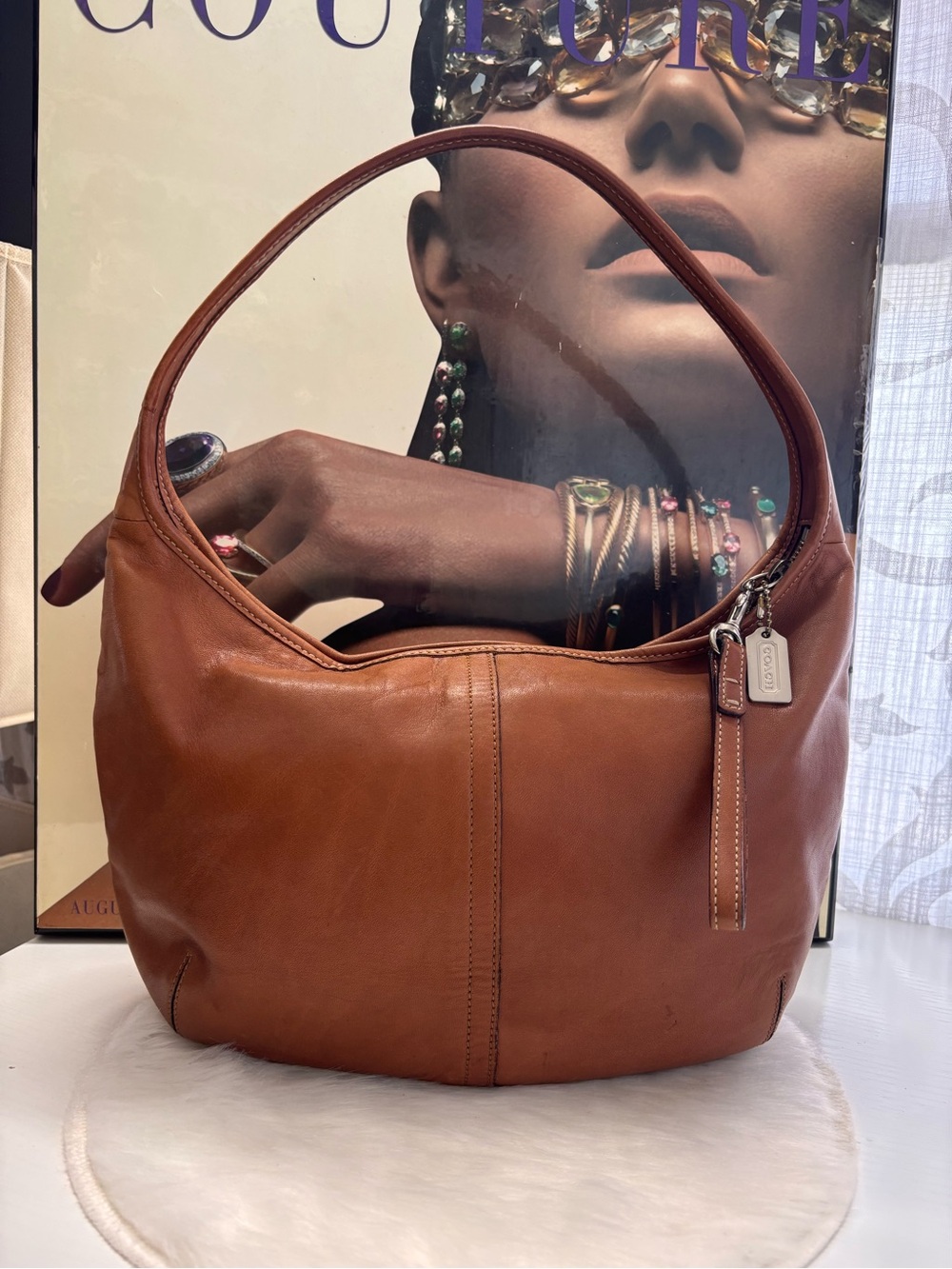 Coach Brown Leather Hobo Shoulder Bag